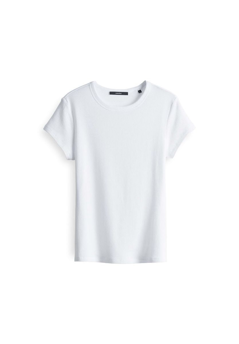 Figurbetontes Ripp-Shirt aus BCI Baumwolle