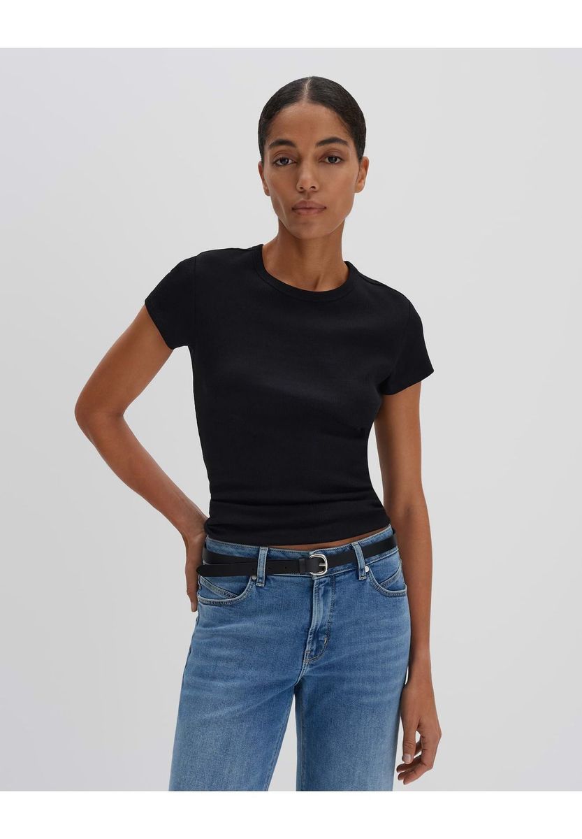 Klassisches Rippstrick T-Shirt