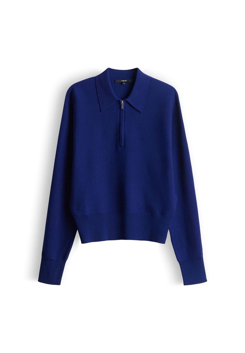 someday. Strickpullover, Tineki, Polokragen, Fledermausärmel, für Damen, blau, 36