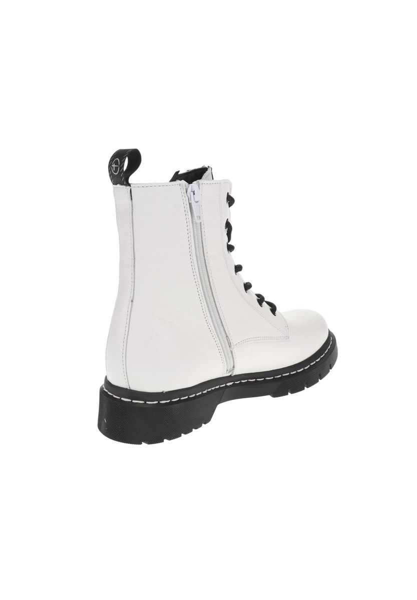 Weiße Schnürstiefel Stiefeletten