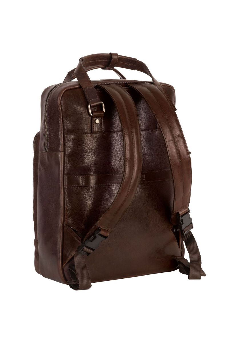 Klassischer Lederrucksack Handgepäcktasche