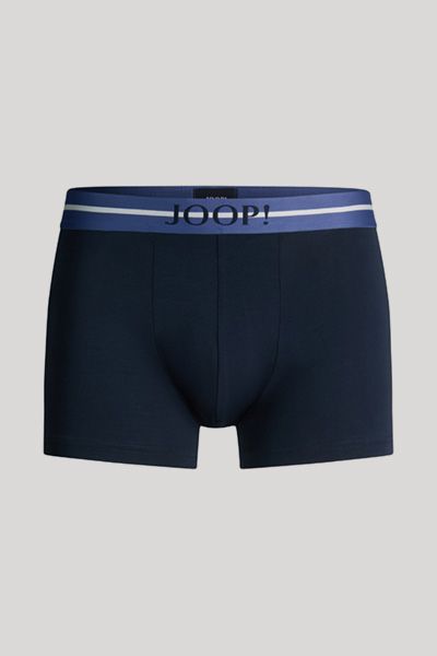 Joop! Marineblaue Stretch-Baumwoll-Trunk-Unterwäsche mit Logo-Bund