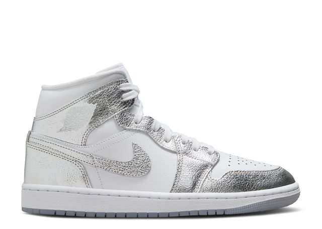 Air Jordan 1 Mid Metallic Silber