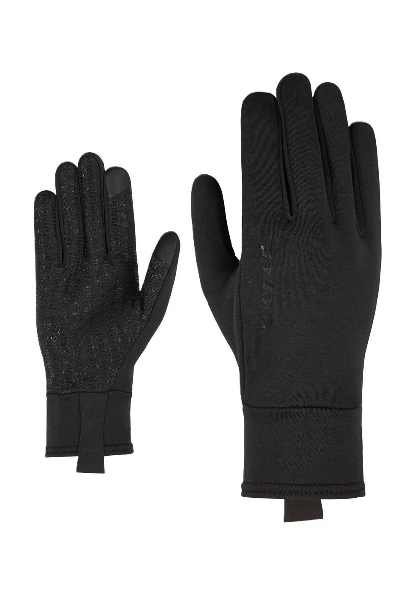 Schwarze Fleece Stretch Touchscreen Handschuhe