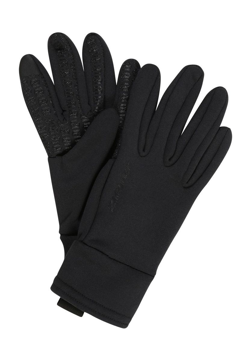 Schwarze Fleece Stretch Touchscreen Handschuhe