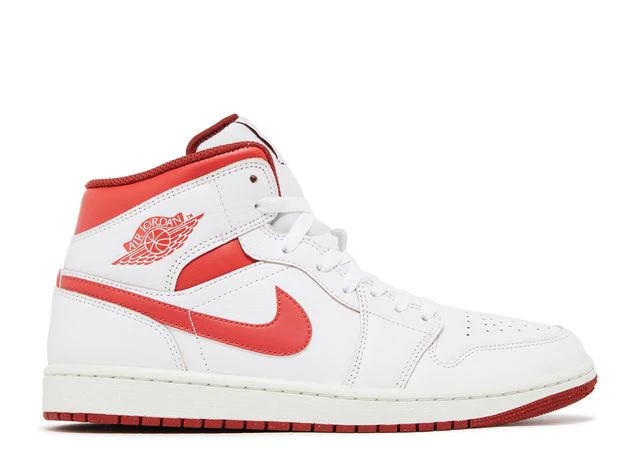 Air Jordan 1 Mid Dune Red Sneaker