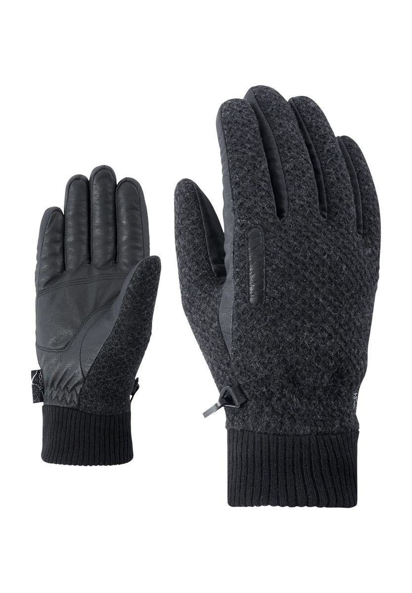 Winterhandschuhe aus strukturiertem Wollmischgewebe