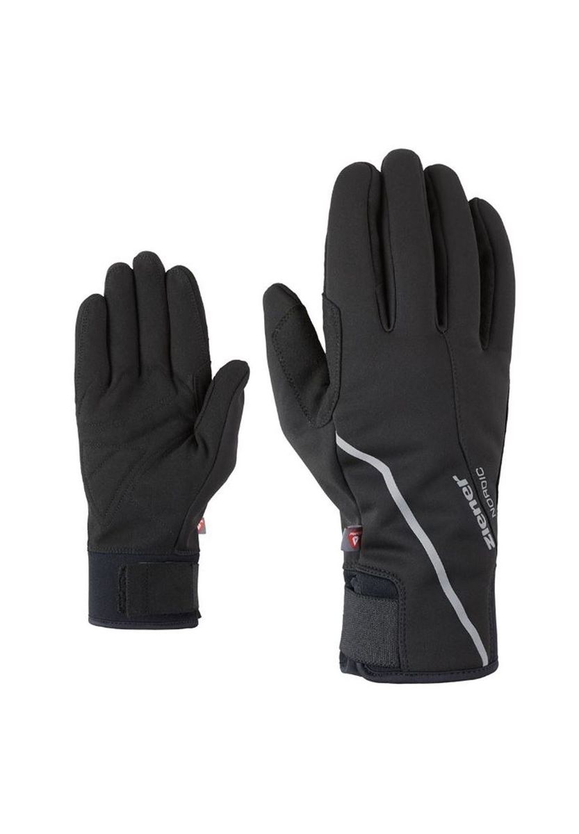 Schwarze winddichte Langlaufhandschuhe