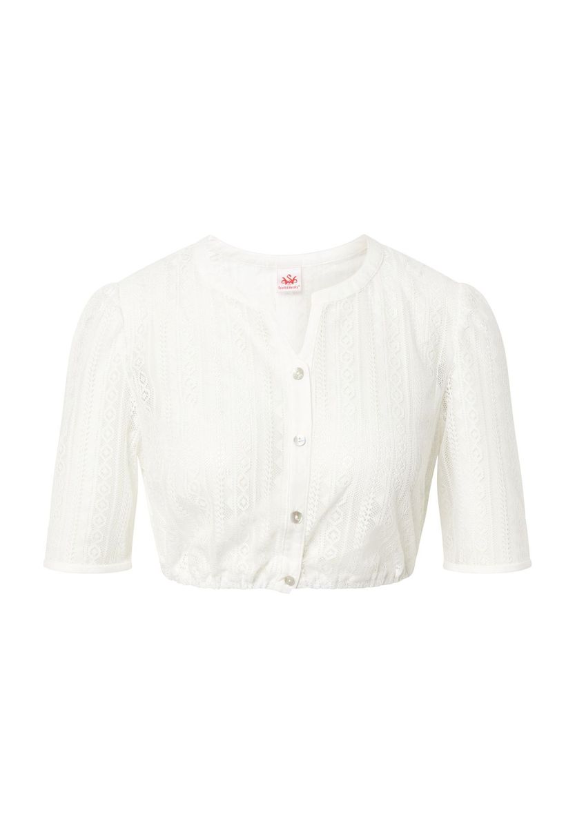 Elegante Dirndlbluse aus Spitze mit Knöpfen