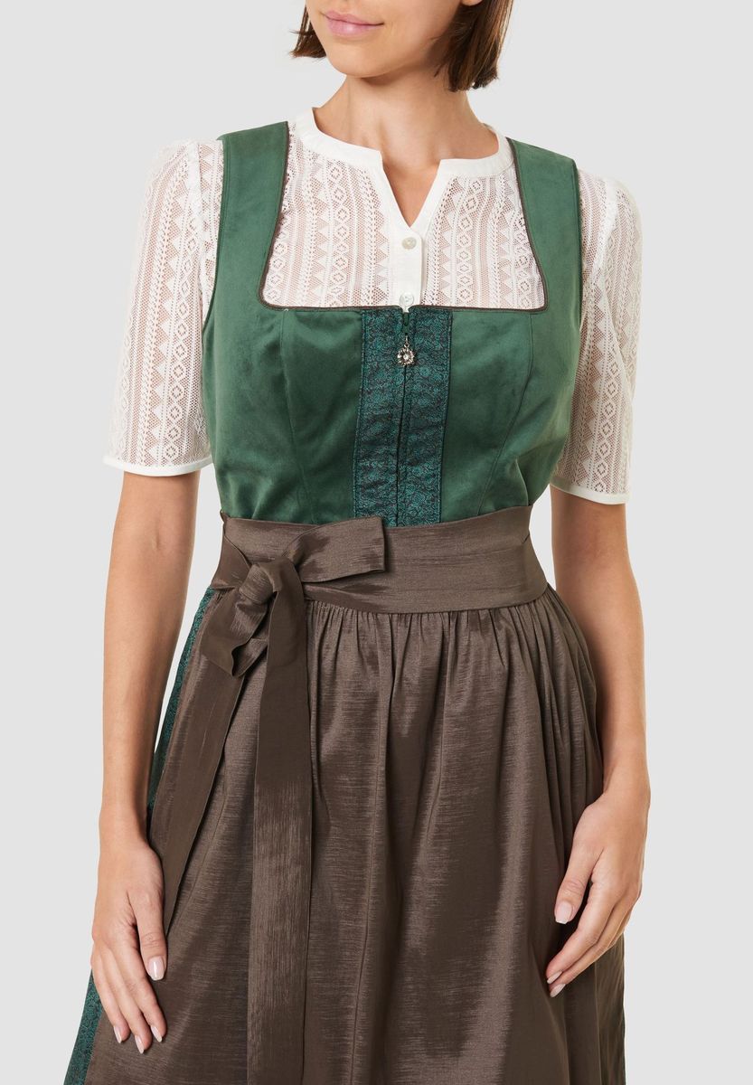 Elegante Dirndlbluse aus Spitze mit Knöpfen