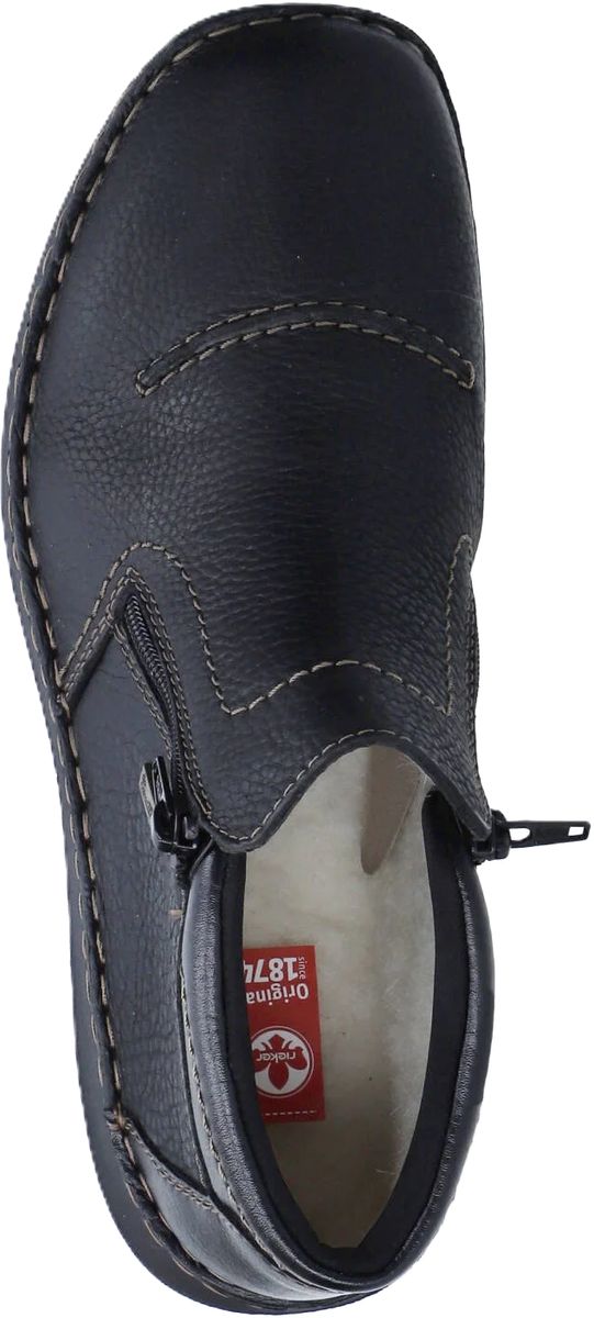 Herren Winterstiefelette aus Leder mit Reißverschluss
