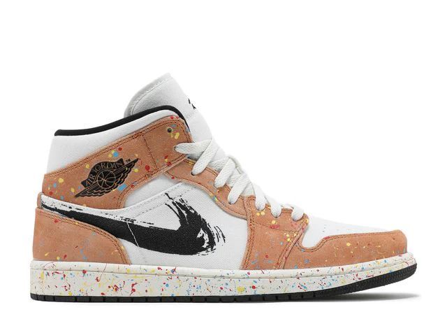 Air Jordan 1 Mid Brushstroke Sneaker