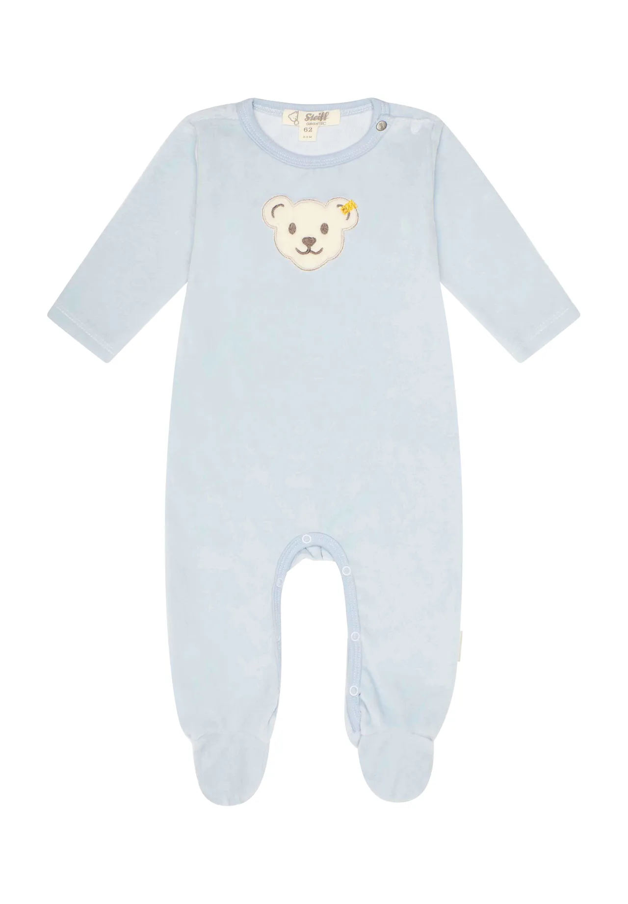 Steiff Strampler, Patch, für Babys und Kleinkinder, blau, 62