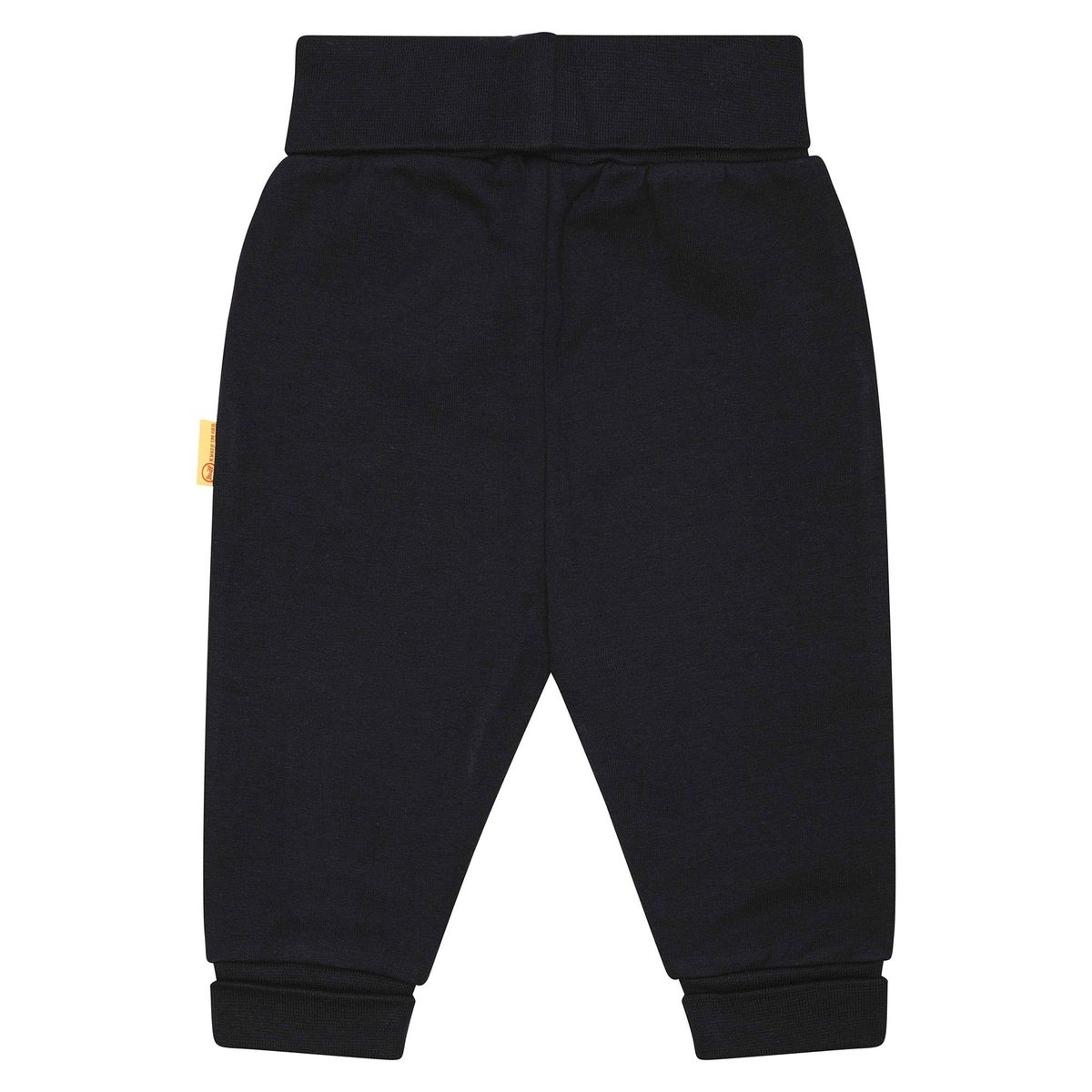 Steiff Baby Jogginghose - lang, Teddy-Motiv, unisex, einfarbig, schwarz, 74