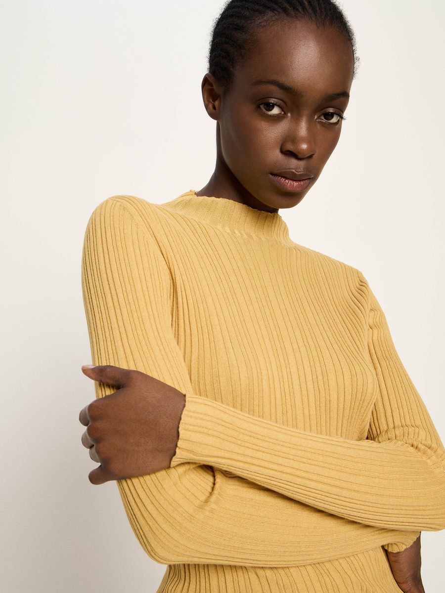 Gerippter Pullover aus Bio-Baumwolle
