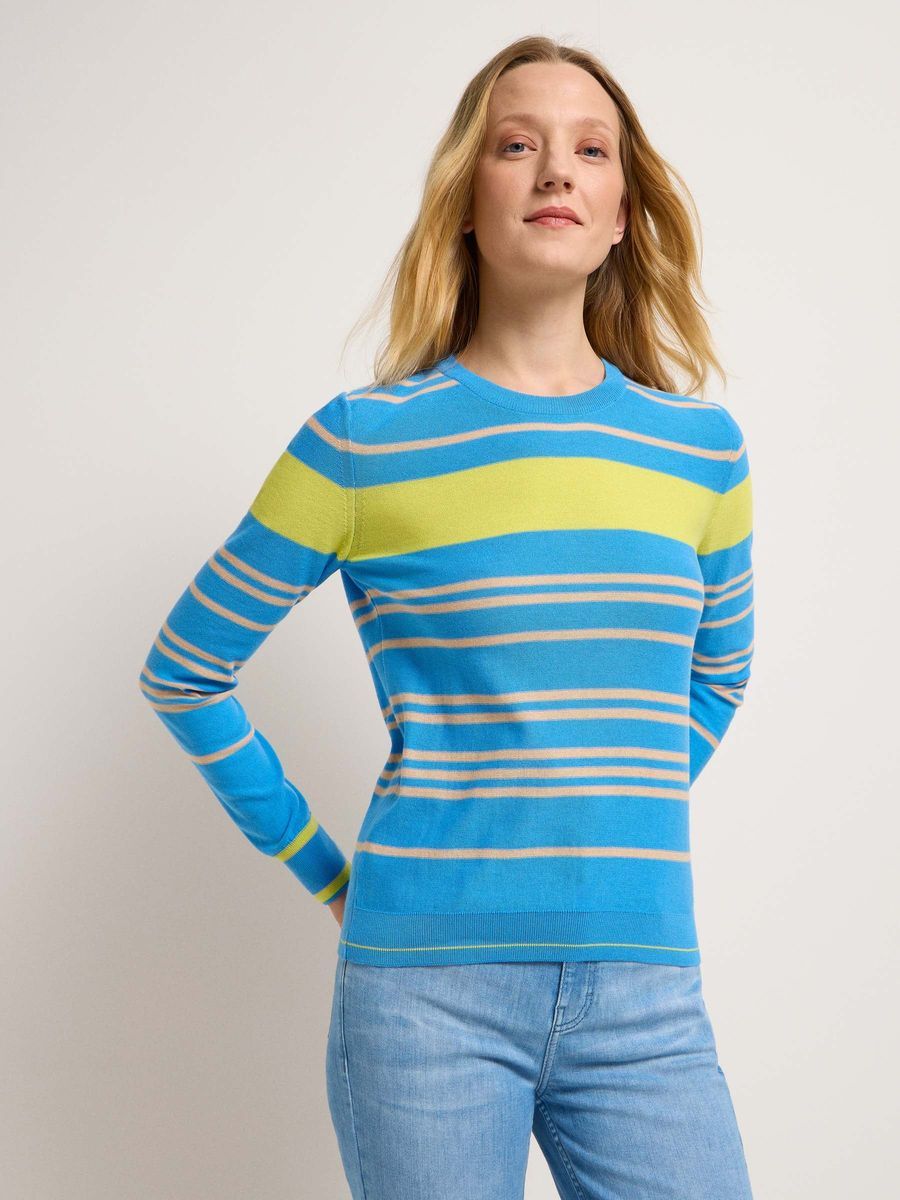 Gestreifter Strickpullover aus Baumwolle