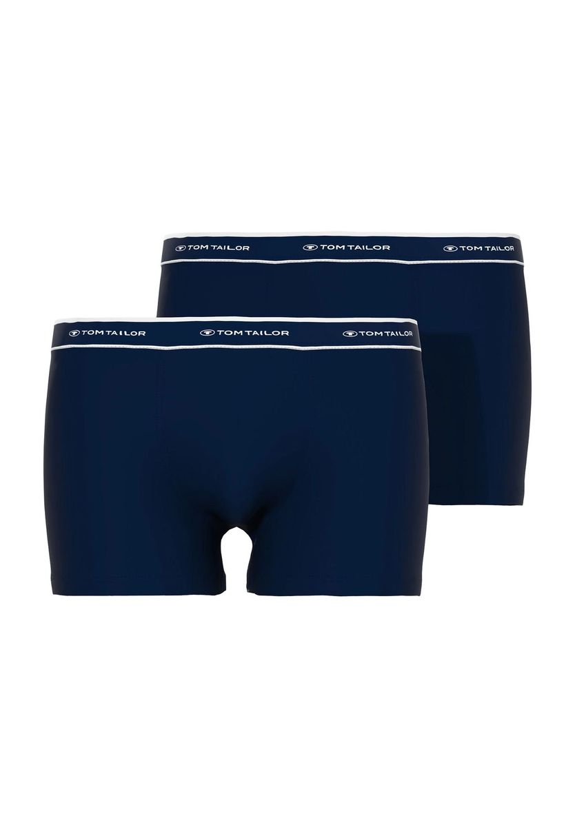 Herren Blaue Boxerbriefs mit Logo-Bund