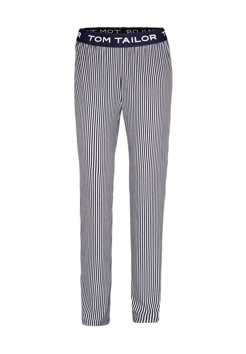 Gestreifte Loungehose mit Logo-Bund