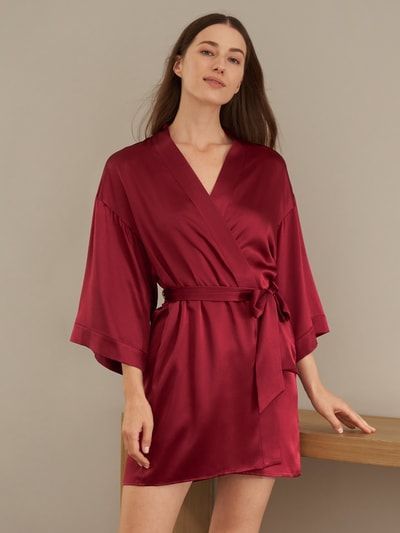 Luxuriöser Mini-Bademantel aus Seide für Damen