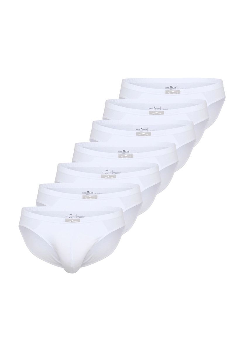 Klassische weiße Baumwollslips im Siebenerpack