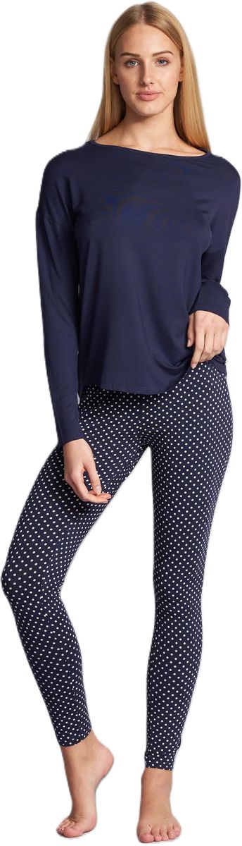 TOM TAILOR Schlafshirt, Rundhals, uni, für Damen, blau, 36