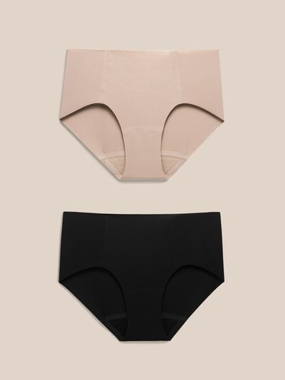 Bequeme Seamless Hipster Slips mit Seideneinsatz