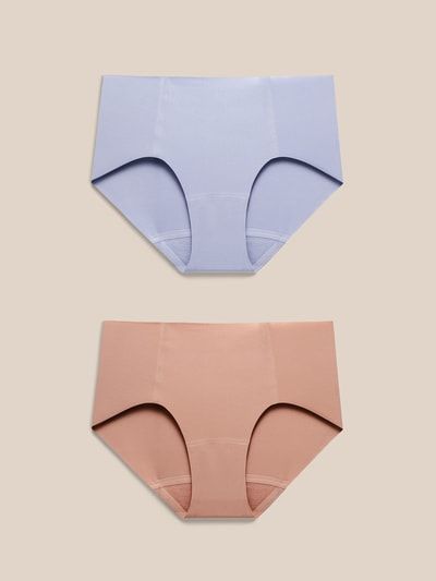 Bequeme Seamless Hipster Slips mit Seideneinsatz