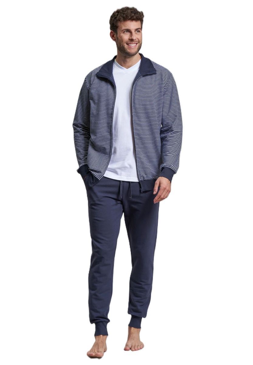 Gestreiftes Loungewear-Set mit Reißverschluss