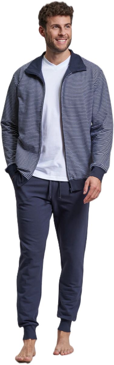 Gestreiftes Loungewear-Set mit Reißverschluss