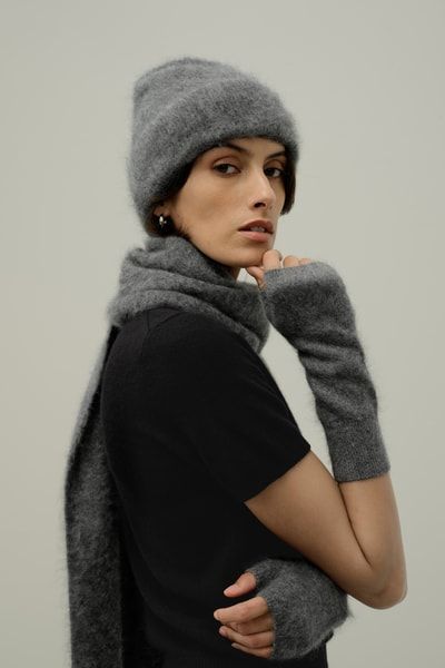 Fingerlose Handschuhe aus gebürstetem Kaschmir | Lilysilk Luxus-Winterhandschuhe