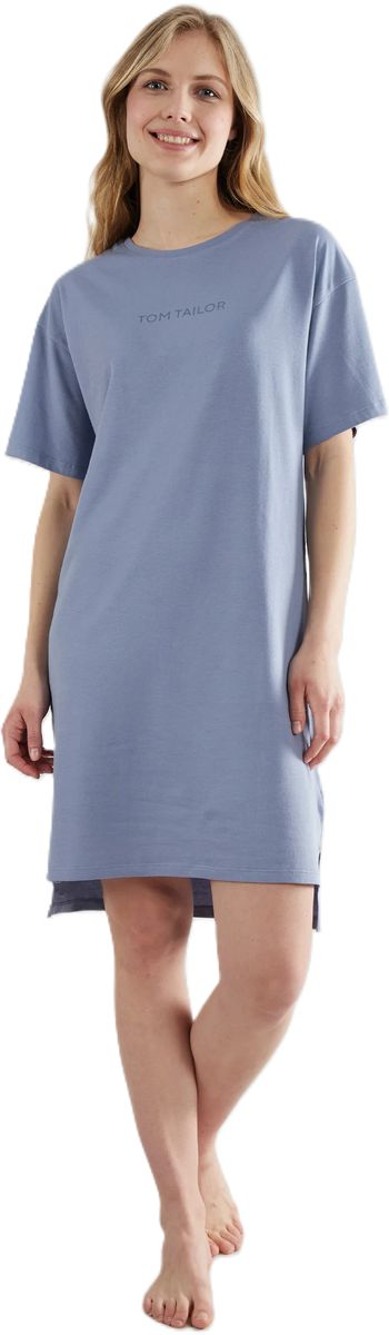 Damen Knielanges Schlafshirt mit Logo