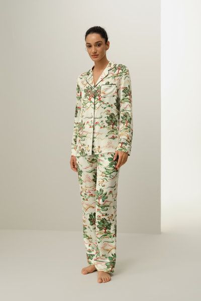 Seidenpyjama-Set Sternzeichen Widder