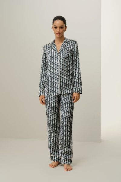 Seidenpyjama-Set mit Sternzeichen Stier