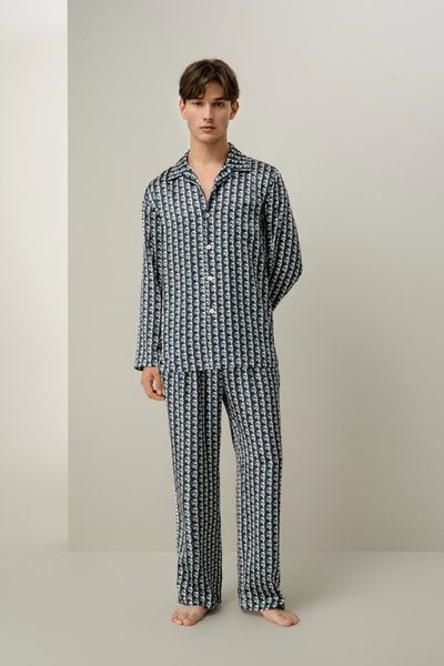 Herren Seidenpyjama Set Sternzeichen Stier