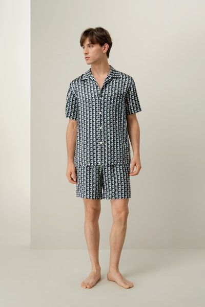 Herren-Seidenshorts mit Sternzeichen Stier