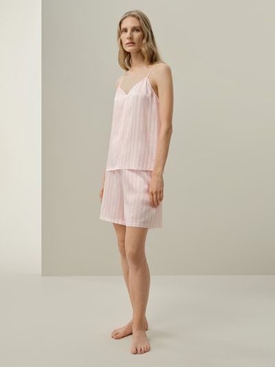 Gestreiftes Seiden Charmeuse Cami Pyjama Set