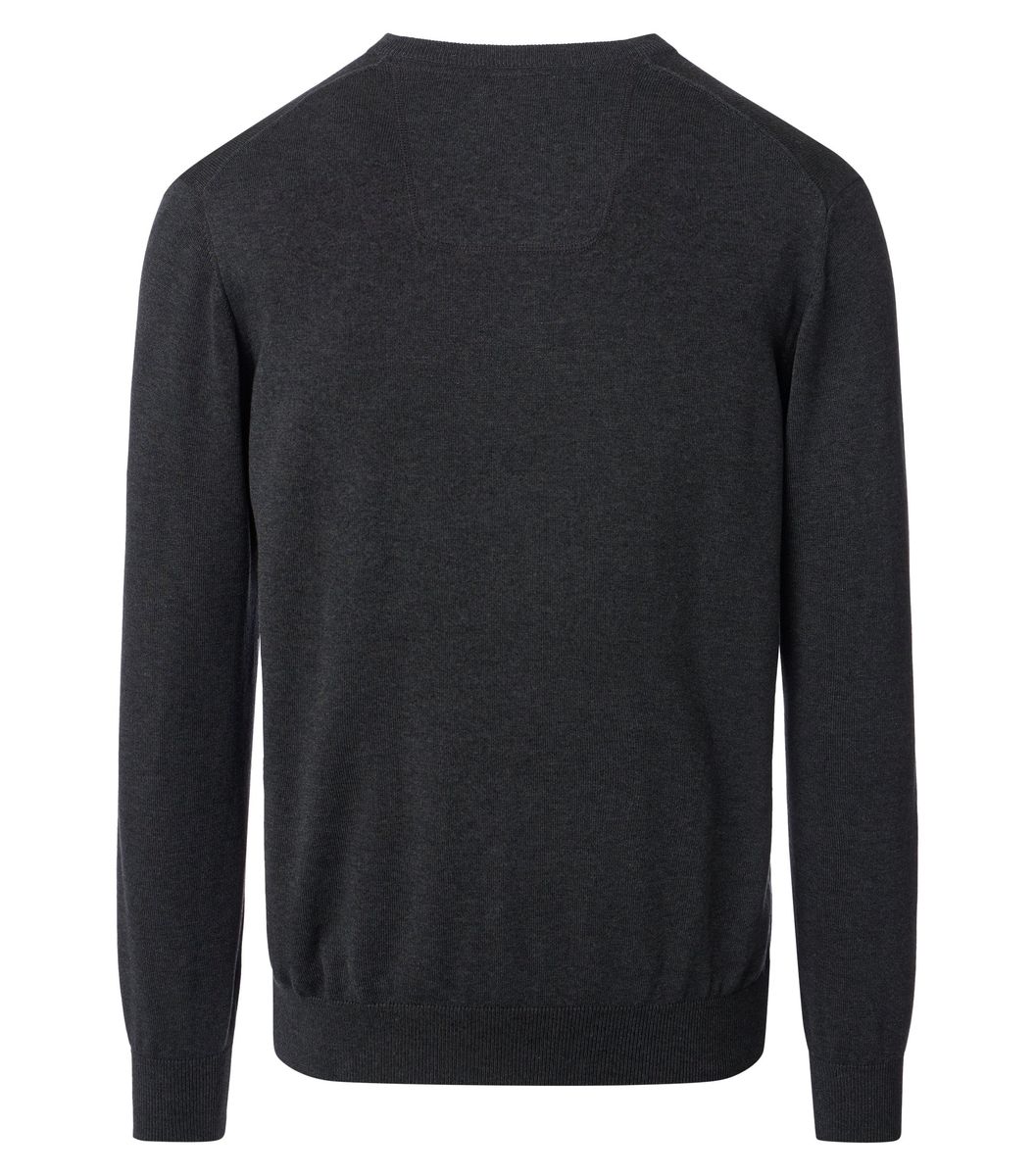 CASAMODA Pullover, V-Ausschnitt, für Herren, grau, M