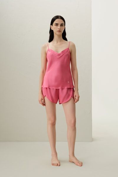 Seiden-Camisole und Shorts Set