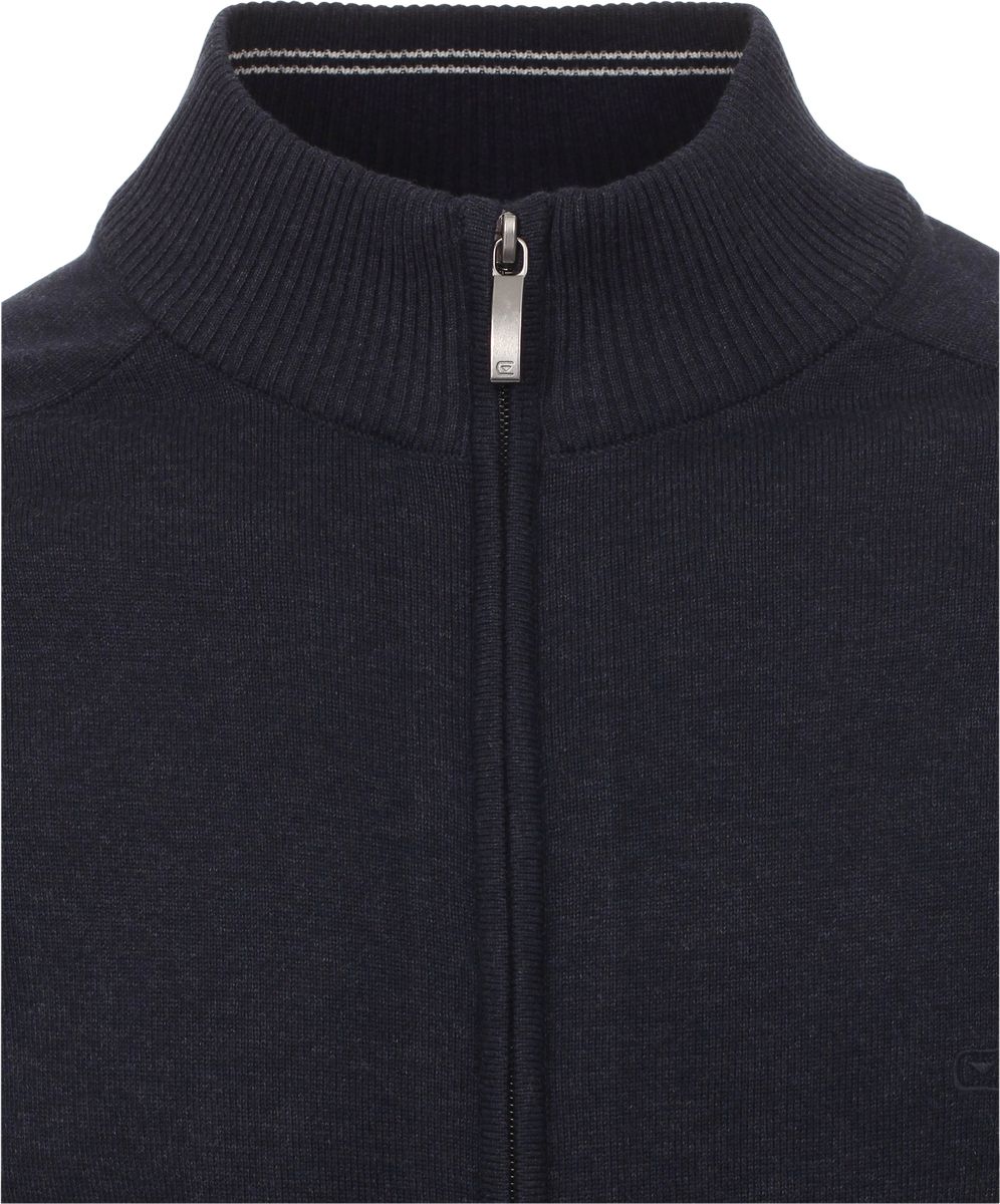 Hochwertige Pima-Baumwoll-Strickjacke mit Reißverschluss