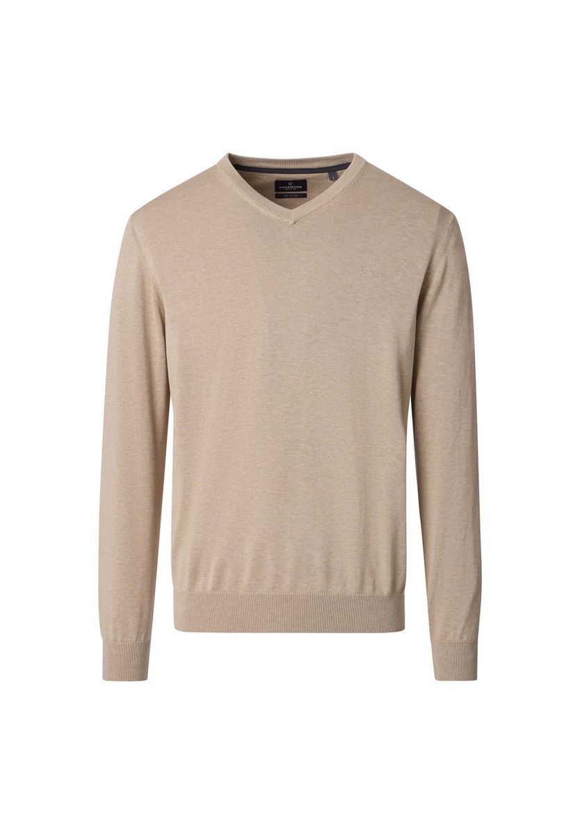 CASAMODA Herren Pullover uni, beige, S