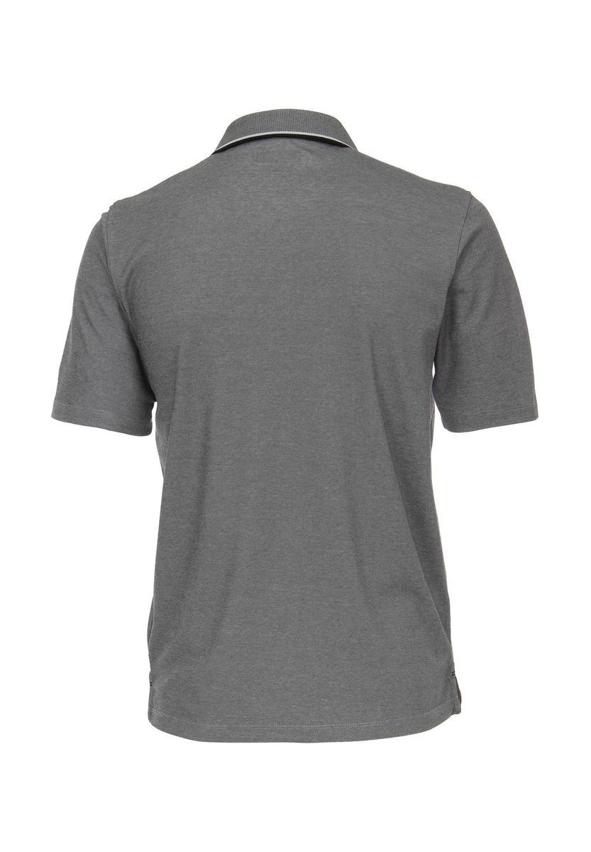Klassisches Heather Grey Baumwoll-Poloshirt