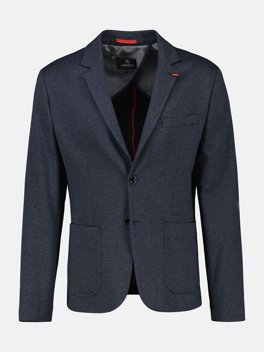 Marineblaues Jersey-Strick-Sakko