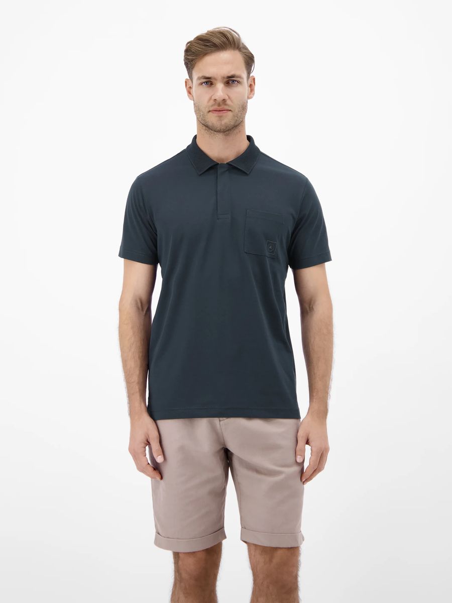 Klassisches Baumwoll-Poloshirt mit Tasche