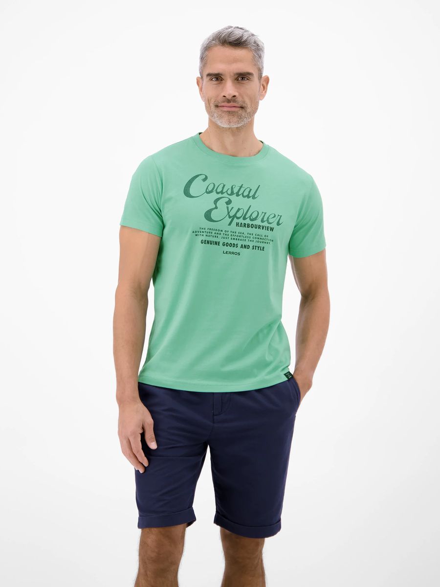 Baumwoll-T-Shirt mit Brustprint