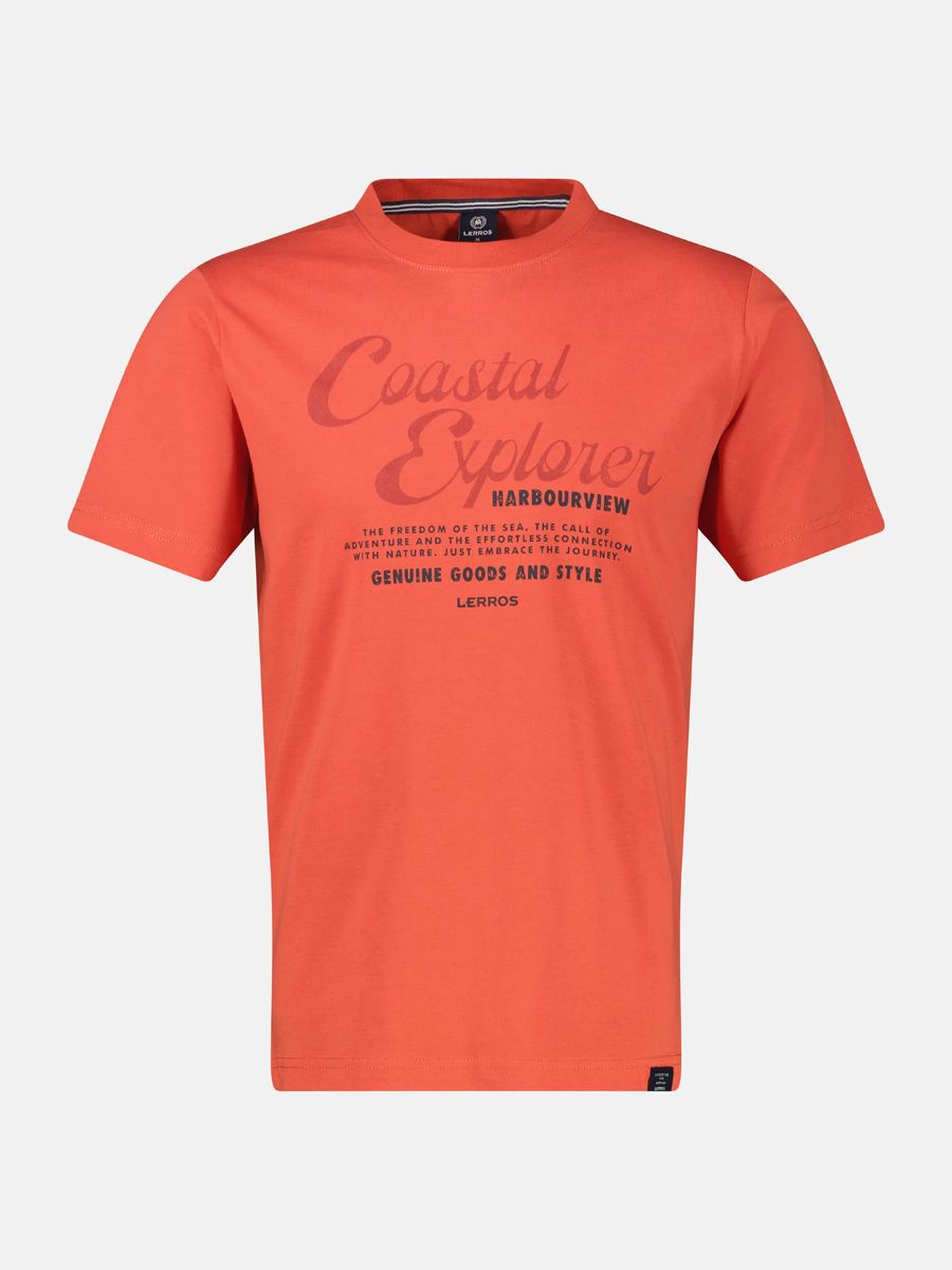 Baumwoll-T-Shirt mit Brustprint