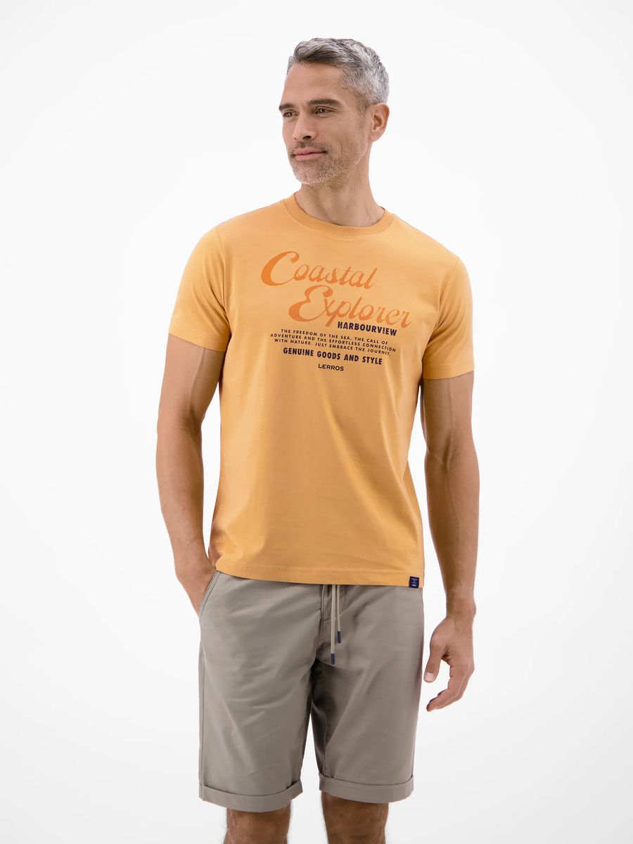 Baumwoll-T-Shirt mit Brustprint