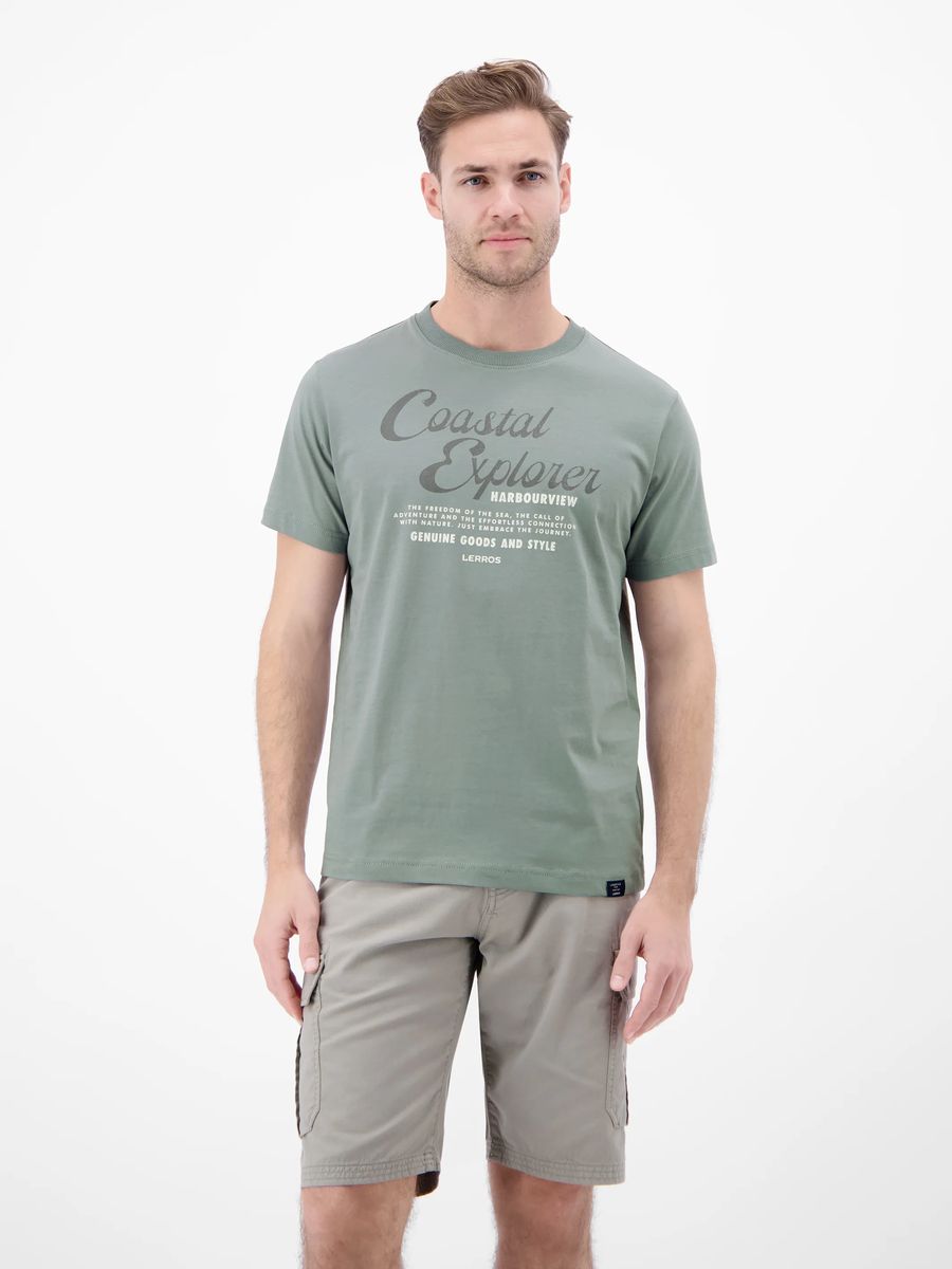 Baumwoll-T-Shirt mit Brustprint