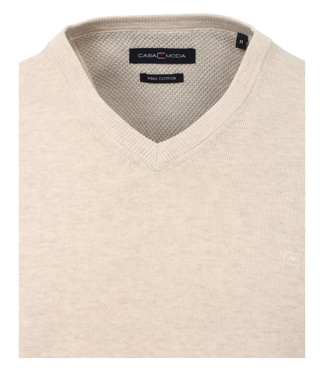 CASAMODA Herren Pullover uni, beige, M
