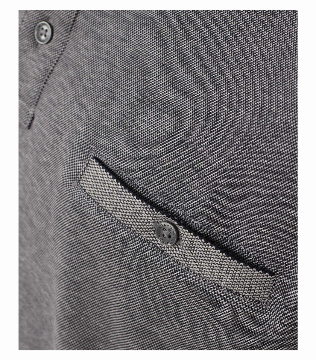 Klassisches Langarm-Jersey-Poloshirt