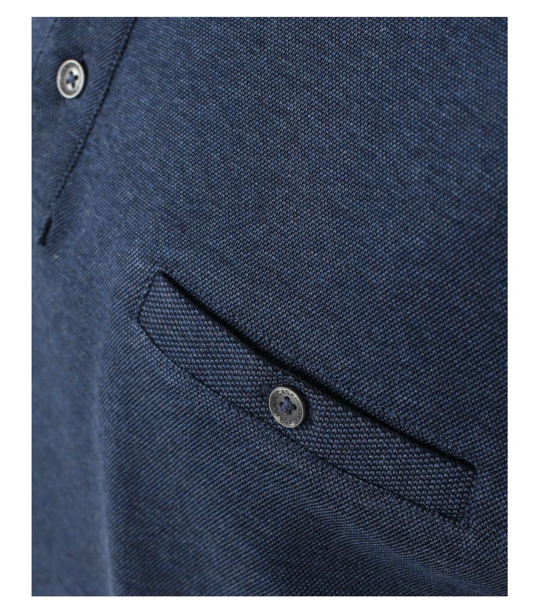 Klassisches Langarm-Jersey-Poloshirt
